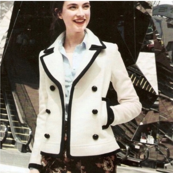 J. Crew Nello Gori Italian Wool Doubled breasted Peacoat Size 4